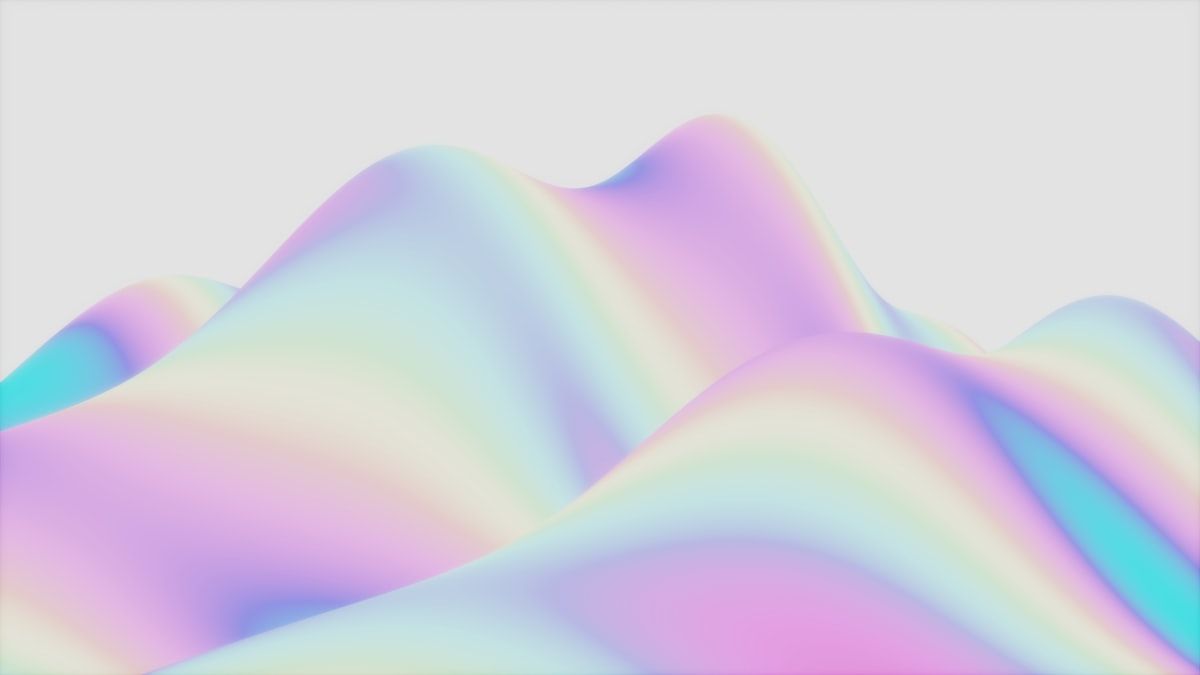 選ばれる施工実績ページの型を表す、淡いパステルの起伏のある抽象的な3D