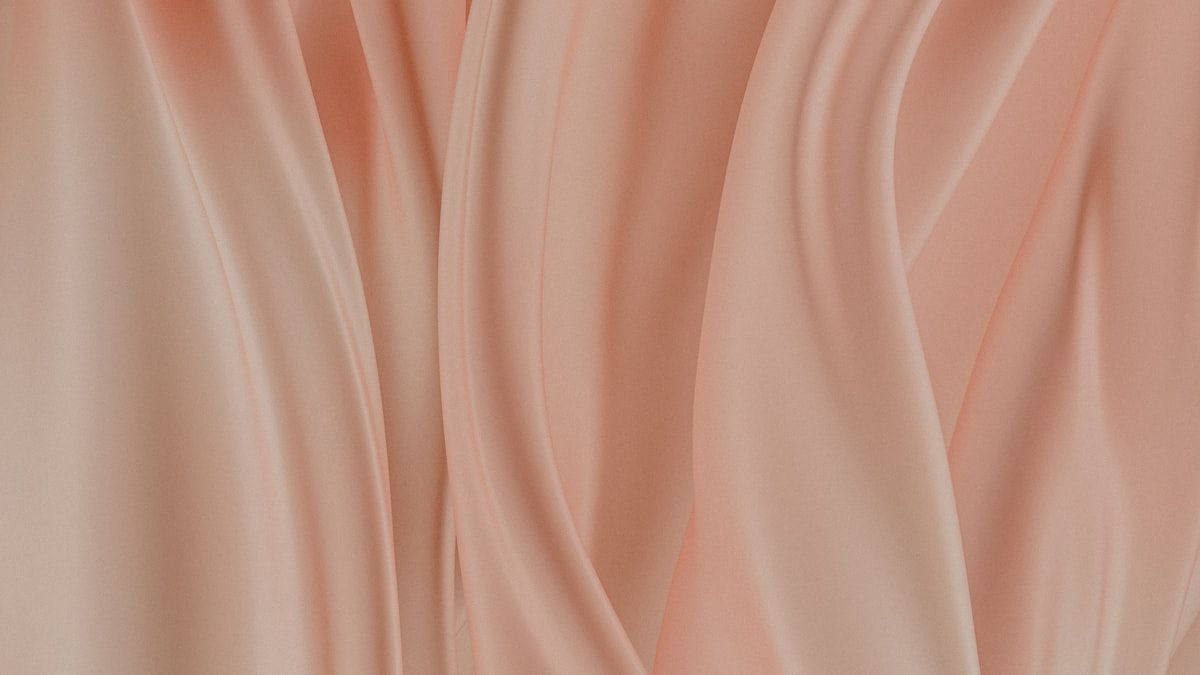 情報の公開範囲を表す、ピーチ色のなめらかな襞が幾重にも流れる抽象的な3D